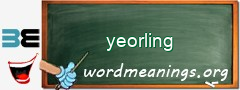 WordMeaning blackboard for yeorling